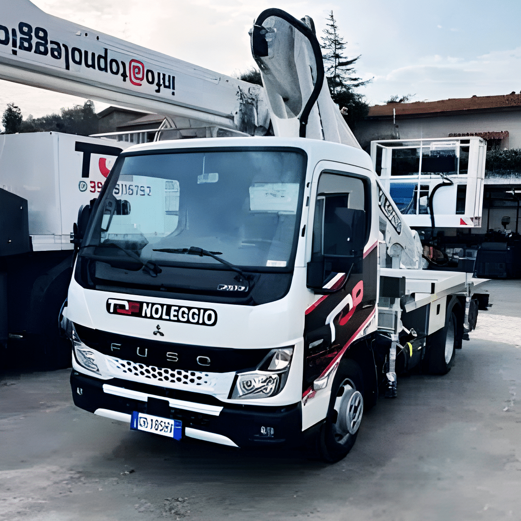 Piattaforma aerea 16 metri ibrida durante un intervento a Roma